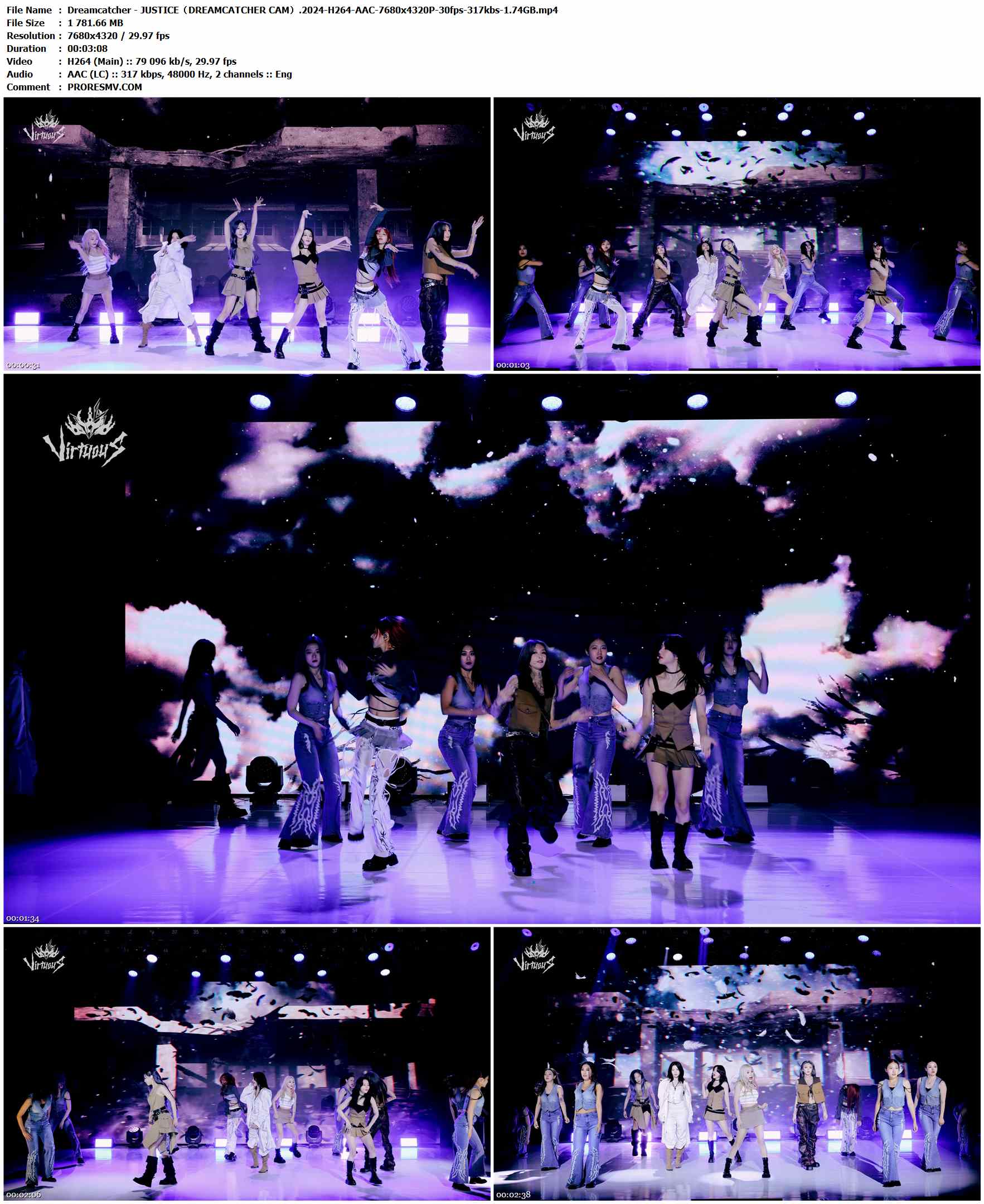 Dreamcatcher - JUSTICE（DREAMCATCHER CAM）.2024-H264-AAC-7680x4320P-30fps-317kbs-1.74GB官方MV_高清MV